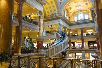 Curved escalators Shopping Center The Forum Shops at Caesars Caesars Palace  Hotel Las Vegas Strip